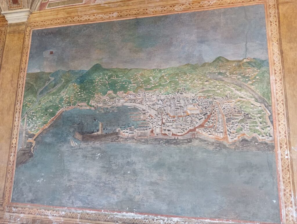 Mappa di Genova dell'800, Palazzo Doria Spinola durante la visita del FAI