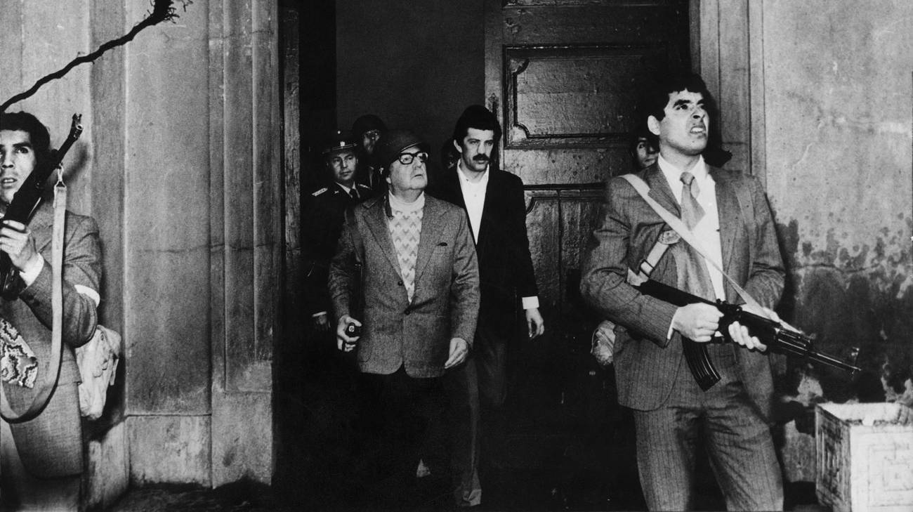 L'ultima immagine di Salvador Allende nel golpe del Cile 1973.