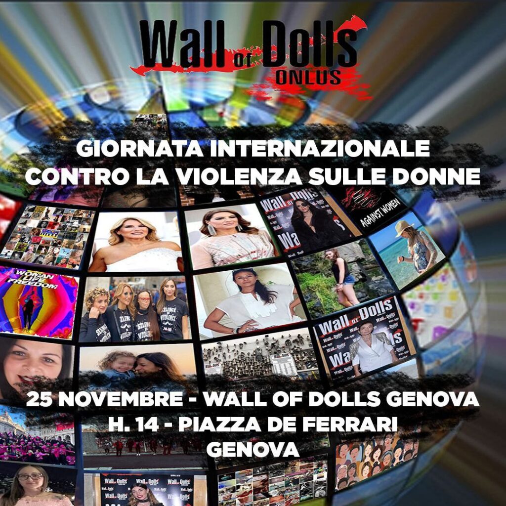 Wall of Dolls - Gionata Internazionale Contro la Violenza sulle Donne - 25 novembre Genova