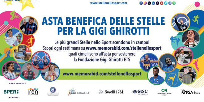 Asta benefica delle stelle dello sport per la Gigi Ghirotti